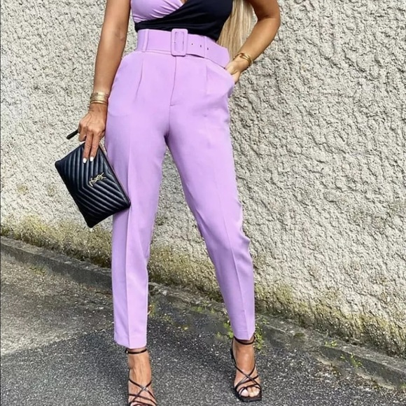 Zara high waisted belted pants - Picture 3 of 14